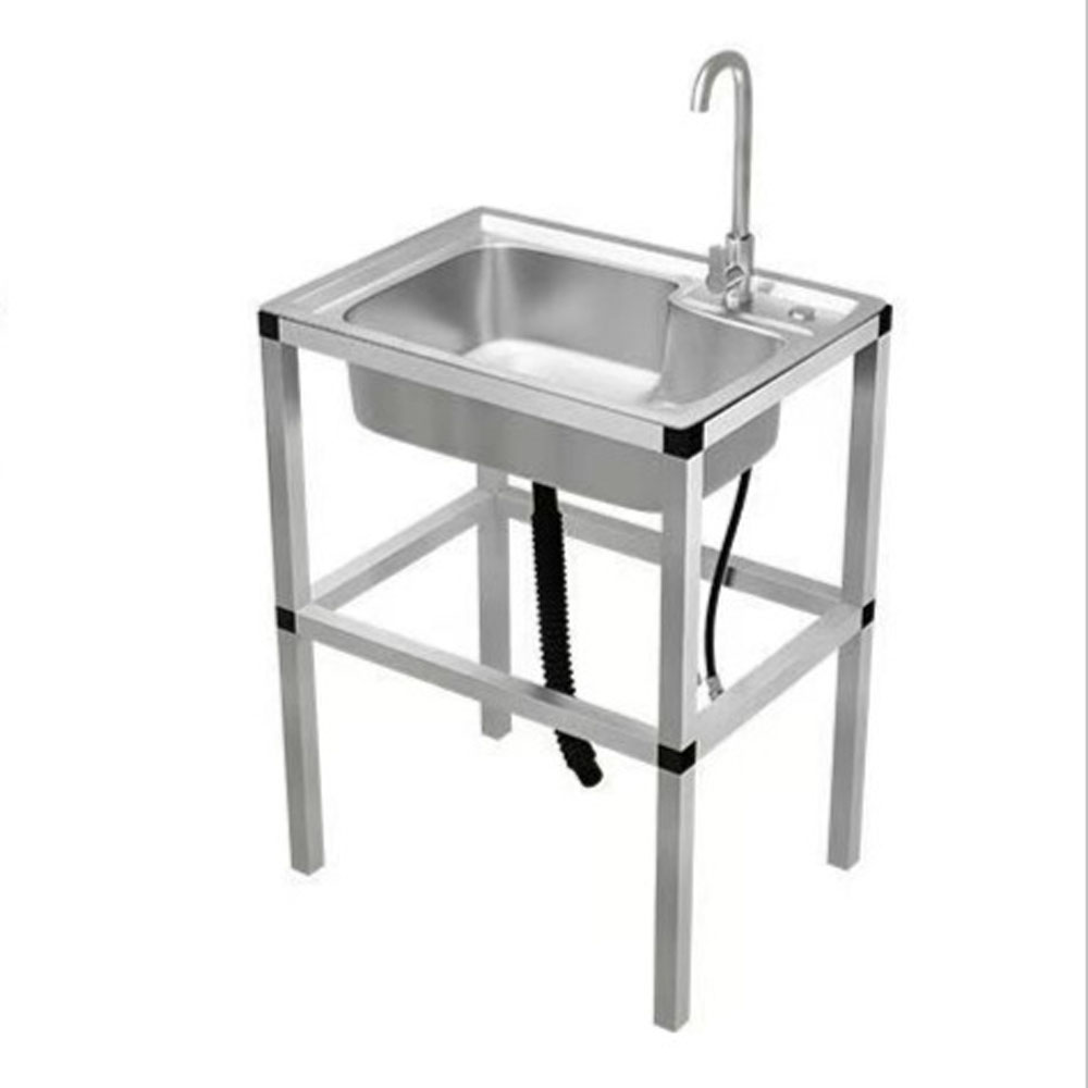 Temporary handwashing basins and sinks for construction sites, combined with vegetable washing basins and dishwashing basins, with brackets and floor-standing sinks. - Image 6