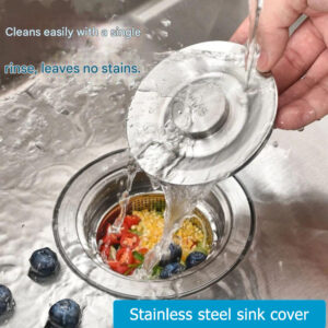 Universal kitchen sink cover, dishwashing basin stopper, old-fashioned drain plug, strainer, vegetable basin plug.