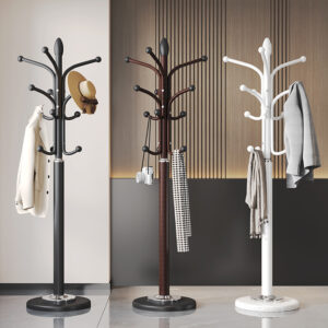 European-style light luxury coat rack, marble floor-standing coat rack, bedroom coat rack, living room wrought iron simple standing bag rack