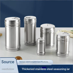 Essential kitchen storage: 304 stainless steel seasoning jars and containers, moisture-proof, insect-proof, and food-preserving.