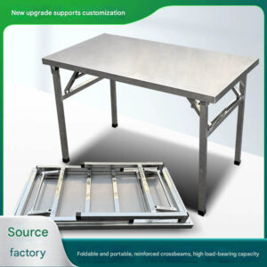 Stainless Steel Folding Table — Kitchen Dining Table, Banquet Setup, Night Market Stall, and Outdoor BBQ Station