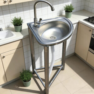 304 Stainless Steel Triangle Corner Sink for Small Kitchens