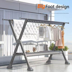 Aluminum Alloy Floor-Standing Drying Rack — Foldable Indoor/Home Clothes Dryer, Balcony/Outdoor Drying Stand, The Ultimate Bedding Drying Solution