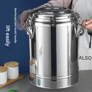 304 Stainless Steel Insulated Container — Large Capacity, Double-Layer Thickened Commercial-Grade Thermal Bucket for Night Market Stalls (Ideal for Ice, Rice, or Milk Tea)
