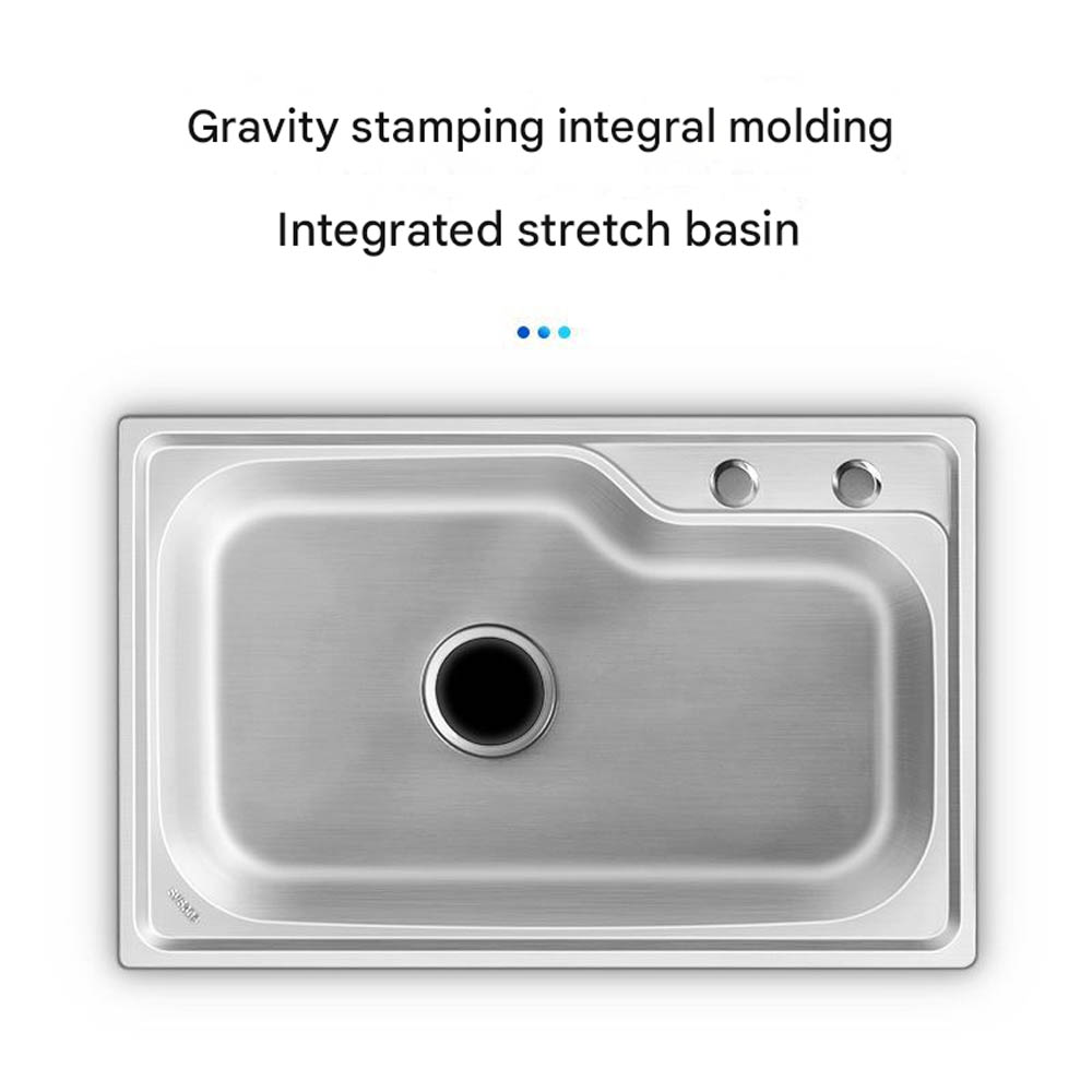 Household Kitchen Stainless Steel Sink Set — Thickened Single-Bowl Sink with Stand, Vegetable & Dish Washing Basin - Image 3