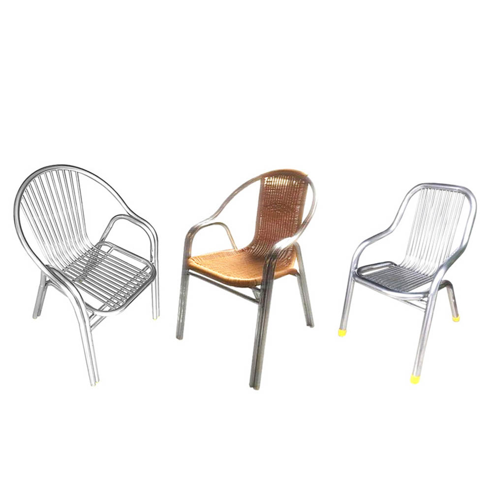 Chairs — Home Dining Set, Beach Chairs, Stainless Steel Balcony Seating, Outdoor Leisure Chairs, Backrest Chairs (Single-Seater) - Image 3