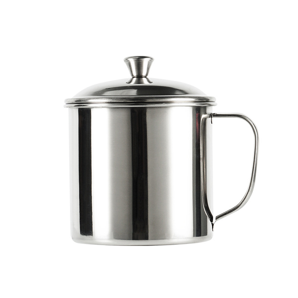 304 stainless steel water cup, thick and large capacity tea cup, kindergarten-specific cup with heat insulation and anti-scald strip, lid-on cup, wholesale available - Image 2